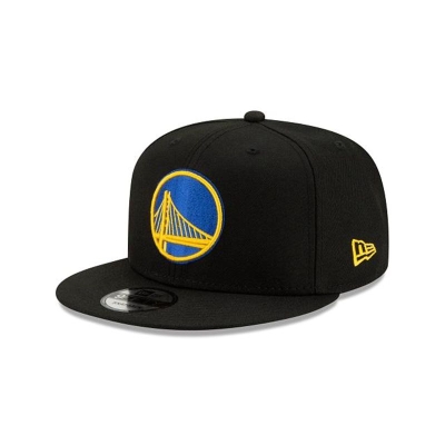 Black Golden State Warriors Hat - New Era NBA Basic 9FIFTY Snapback Caps USA7490581